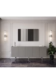 Enwood Capella Gri Mdf 5 Kapaklı Raflı 180 Lik Konsol - 1