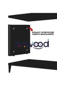 Enwood RİGEL COUNTRY SİYAH MDF 2 KAPAKLI (DÜŞME KAPAK) AHŞAP AYAKLI 140 CM TV ÜNİTESİ - 4