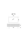 Enwood Capella Siyah Country Mdf 3 Kapaklı Ahşap Ayaklı 140 Cm Tv Ünitesi - 5