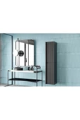 Enwood CAPELLA MODÜLER SİYAH DUVARA MONTE MDF BANYO DOLABI  (ÖLÇÜSÜ 138 CM  X 34 CM x 32 cm) - 2