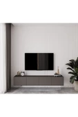 Enwood Capella Gri Mdf Country 4 Kapaklı DUVARA MONTE 160 Cm Tv Ünitesi - 1