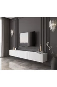 Enwood Capella Country Beyaz Mdf 5 Kapaklı Duvara Monte 200 Cm Tv Ünitesi - 2