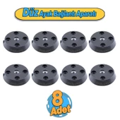 8 Adet Düz Siyah Zigon Sehpa Ayağı Tabanı Mobilya Masa Açılı Orta Sehpa Ayak Bağlantı Aparatı - 1