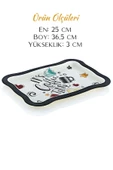 GRİMOR Life Coffee Desenli Metal Sunum Tepsisi- Çay Kahve Tepsisi - 2