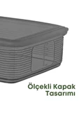 GRİMOR Life 6 Adet Buzdolabı Düzenleyici Saklama Kabı Seti 3,5 Lt Füme-dipfrize Girebilen Saklama Kabı - 5