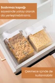 GRİMOR Life 1 Adet Sızdırmaz Depolama Erzak Bakliyat Saklama Kabı- Ölçekli Kapak 1100 ml - 3