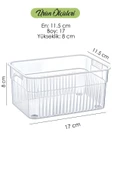 GRİMOR Life 6 Adet Çok Amaçlı Çekmece Içi Düzenleyici Organizer Şeffaf - DDLC-790 - 3