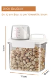 GRİMOR Life 1 Adet Sızdırmaz Depolama Erzak Bakliyat Saklama Kabı- Ölçekli Kapak 1100 ml - 7