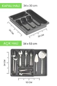 GRİMOR Life Uzayabilen Ayarlanabilir Pratik Çekmece Içi Kayar Kaşıklık - 2