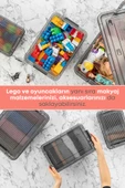 GRİMOR Life 6 Adet Kilitli Saklama Kutusu Dolap İçi Düzenleyici Organizer Saklama Kabı 3 Lt Gri - 2