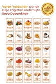 GRİMOR Life 25 Li Renkli Resimli Varak Yaldızlı Suya Dayanıklı Erzak Bakliyat Etiketi Sticker - 2