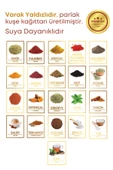 GRİMOR Life 21 Li Renkli Resimli Varak Yaldızlı Suya Dayanıklı Baharat Etiketi Sticker - 2