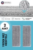 GRİMOR Life Flat Tablet Mop Yer Duvar Silme Temizlik Kova Seti 2 Adet Microfiber Yedek Bez Paspas - 2