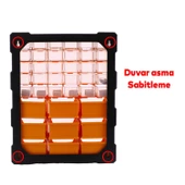 Çekmeceli 39'lu Takım Çantası Plastik Organizer Vida Dübel Civata Kutusu Bölmeli Avadanlık Monoblok - 4