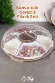 GRİMOR Life 7 Bölmeli Kapaklı Piknik Seti Kahvaltılık Çerezlik Saklama Kabı- Bej - 3