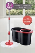 GRİMOR Life Quantum Black Microfiber Döner Başlıklı Temizlik Seti Mega Boy Mop 16 Lt.+yedek Mop Hediyeli thumbnail 1