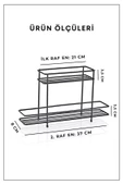 GRİMOR Life 2 Katlı Banyo Düzenleyici Metal Stand Makyaj Organizeri - Bakım Ürünleri Düzenleyici Organizer - 4