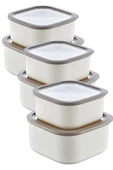 GRİMOR Life Sızdırmaz Kapak 6'lı Erzak Saklama Kabı 3x1,1 Lt. 3x2 Lt. Bej-derin Dondurucu Ve Mikrodalga - 2