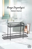 GRİMOR Life 2 Katlı Banyo Düzenleyici Metal Stand Makyaj Organizeri - Bakım Ürünleri Düzenleyici Organizer - 3
