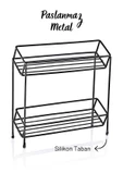 GRİMOR Life Metal Standlı Scarlet 8'li Kendinden Kaşıklı Cam Baharatlık Seti 300 ml Etiket Hediyeli - 2
