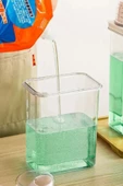 GRİMOR Life 2 Li Sızdırmaz Depolama Sıvı Toz Deterjan Erzak Saklama Kutusu- Ölçekli Kap 1100 ML 1800 ML - 3