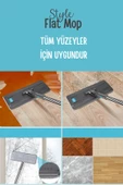 GRİMOR Life Flat Tablet Mop Yer Duvar Silme Temizlik Kova Seti 2 Adet Microfiber Yedek Bez Paspas - 4