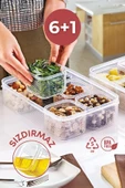 GRİMOR Life 7 Parça Sızdırmaz Hava Almaz Saklama Kabı Seti-kahvaltı Beslenme Kabı-derin Dondurucu Ve Mikrodalga - 1