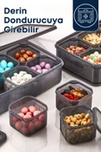 GRİMOR Life 7 Parça Sızdırmaz Buzdolabı Içi Düzenleyici Saklama Kabı- Kahvaltılık Çerezlik Beslenme Kabı - 3