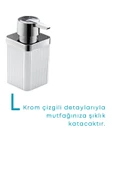 GRİMOR Life Fırçalı Sıvı Sabunluk Süngerlik Standlı Mutfak Banyo Seti - 4