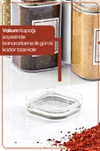 GRİMOR Life Metal Standlı Violet 8'li Vakum Kapaklı Mika Baharatlık Seti 250 ml Etiket Hediyeli - 2