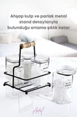GRİMOR Life Metal Standlı 4 Lü Akrilik Kulak Pamuğu- Pamuk & Makyaj Pamuğu& Diş Ipi Organizeri- Etiket Hediyeli - 3
