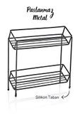 GRİMOR Life 2 Katlı Çok Amaçlı Baharatlık Mutfak Düzenleyici Organizer Metal Stand - 2