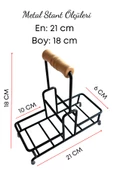 GRİMOR Life Metal Standlı Krem Begonya Bulaşık Deterjanı ve Sıvı Sabunluk Mutfak Seti-Sünger Hediyeli - 3