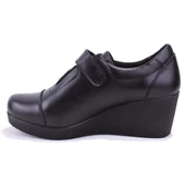 Dagoster DZA32-042 Siyah Ortopedik Günlük Deri Kadın Ayakkabı thumbnail 3