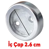 Yuvarlak Askı Flanşı Metal Kapaklı Flanş Dolap Elbise Askı Aparatı Krom (2 ADET) - 2