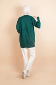 Yumoş Tesettür Tunik Basic Düz Tunik Kazak Zümrüt - 4