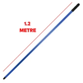 Mavi Boyalı Kalın Fırça Sapı Süpürge Çekpas Standart Metal Sap 120 Cm Sabit Sırık Faraş Sap 1.2 Mt - 3