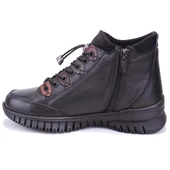 Dagoster DZA07-122042651 Siyah Günlük Düz Taban Deri Kadın Bot thumbnail 3