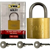 Ymk Asma Kilit Sarı Kısa 32 mm YMK-1232B - 7