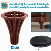 Mobilya Kanepe Koltuk Konsol Tv Ünitesi Baza Ayağı Orta Sehpası Ayak Ayakları 12 cm Kahve thumbnail 9