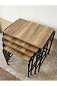 4lü sehpa stand SİYAH METAL TAPLA: CEVİZ - 1