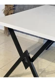 80x120 BEYAZ Mutfak Masa Takımı-yemek Masa Takımı Yükseklik 75 Cm TAPLA: DÜZ BEYAZ - 3