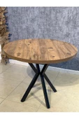 90 Cm Yuvarlak Yemek Masası Mutfak Masası 90 Cm TAPLA: CEVİZ - 5