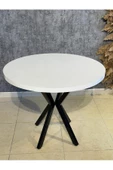 90 Cm Yuvarlak Yemek Masası Mutfak Masası 90 Cm TAPLA: DÜZ BEYAZ - 2