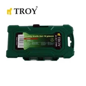 TROY 21604 Hobi Maket Bıçağı Seti, 14 Parça Taşıma Kutulu - 4