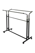 Lüks Konfeksiyon Tip Elbise Askılığı Tekerlekli Metal Portmanto Askılık - 1