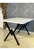 80x120 BEYAZ Mutfak Masa Takımı-yemek Masa Takımı Yükseklik 75 Cm TAPLA: DÜZ BEYAZ - 2