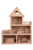 Barbie Bebek Evi Oyuncak (15 ADET MOBİLYALI) - 3