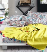 İyi Geceler İstanbul Up Style Çift Kişilik Sarı Pike Takımı - 1