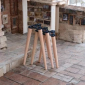 3'lü Sehpa Ayak Takımı Ahşap Zigon Puf Tabure Ayağı Masa Ayakları Açılı Orta Sehpa Bağlantı Aparatlı - 6